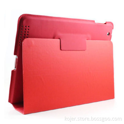 Leather Folding Case for Apple's iPad 2, A Stand from Folding, with Access to Earphones Jack/USB Por